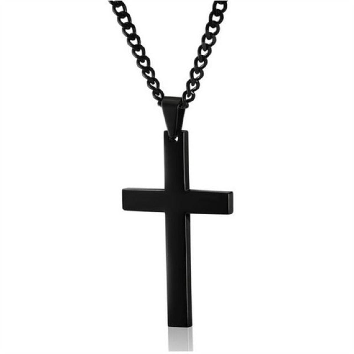 Cross Necklace 8211 Black 1