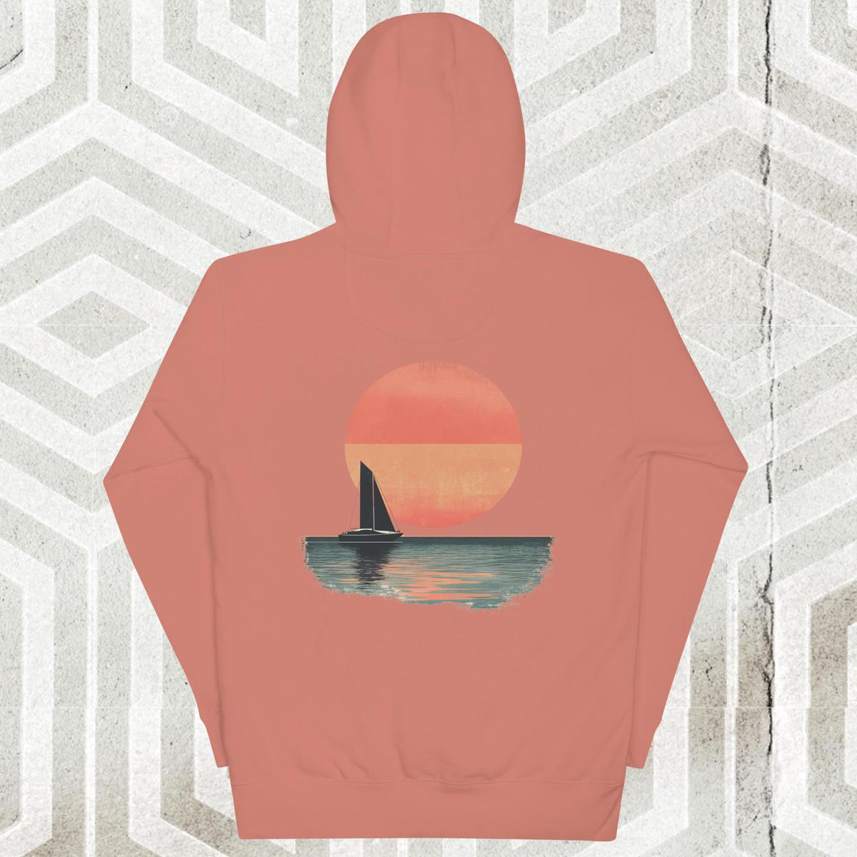 Far Out 1970s Sunset Hoodie 8211 Dusty Rose 3XL