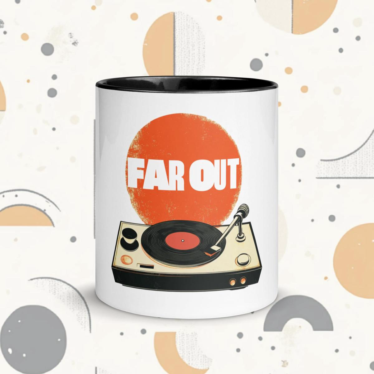 Far Out Vinyl Mug 8211 Black