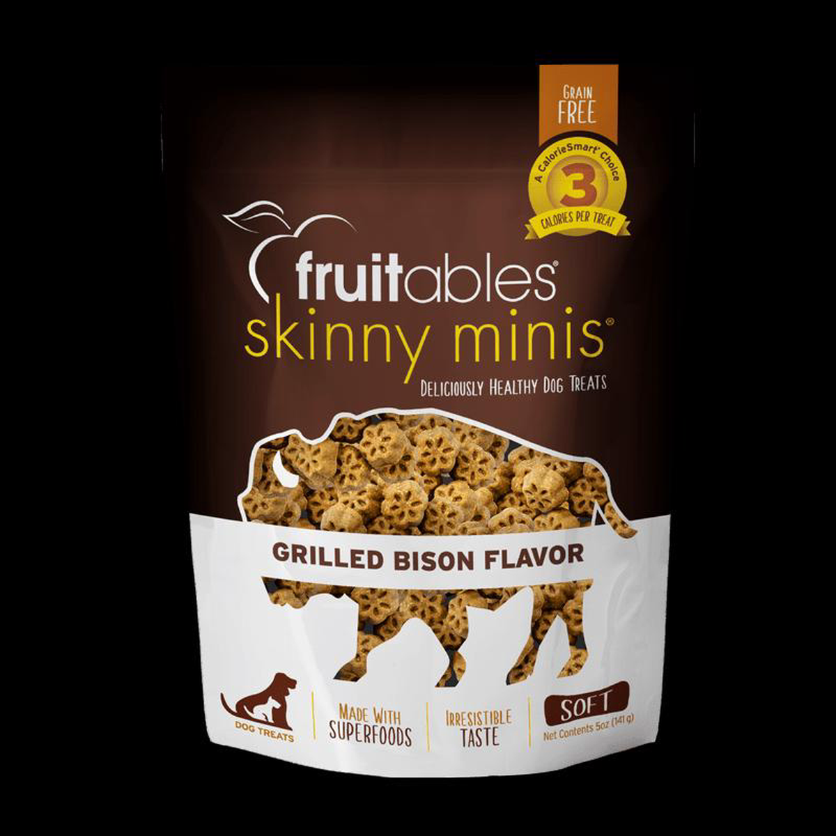 Fruitables Skinny Minis Grilled Bison Dog Treats 8211 12 oz