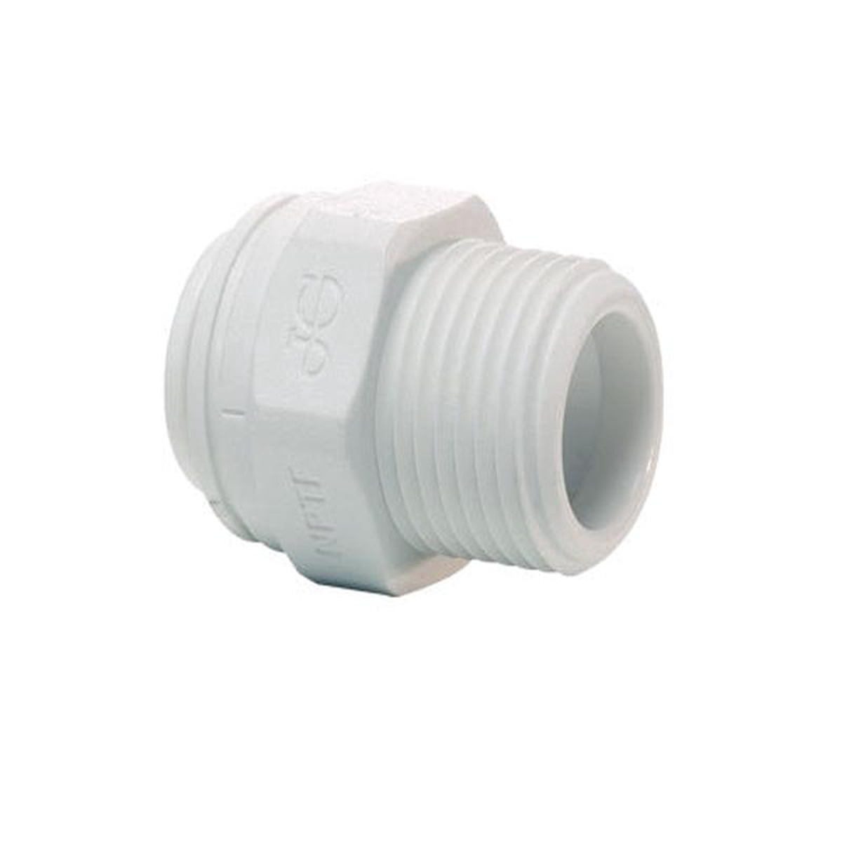 John Guest Reverse Osmosis RO Fitting 8211 PP011222W Straight Adaptor 38 Inch Tube x 14 Inch NPTF Thread