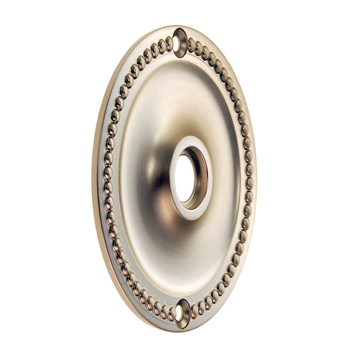 Solid Brass Beaded Rosette Passage (Non-Locking) 8211 Brushed Nickel