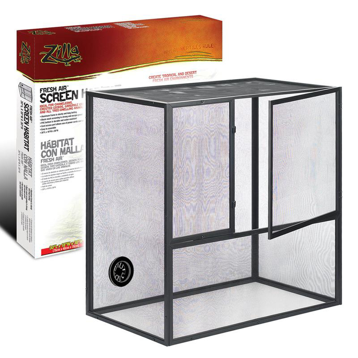 Zilla Fresh Air Screen Habitat 8211 30 x 18 x 30