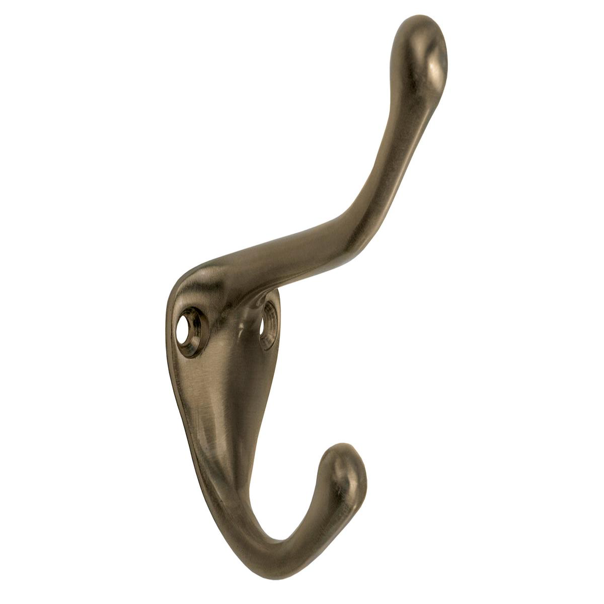Ives Classic Solid Brass Double Hook 8211 Aged Brass