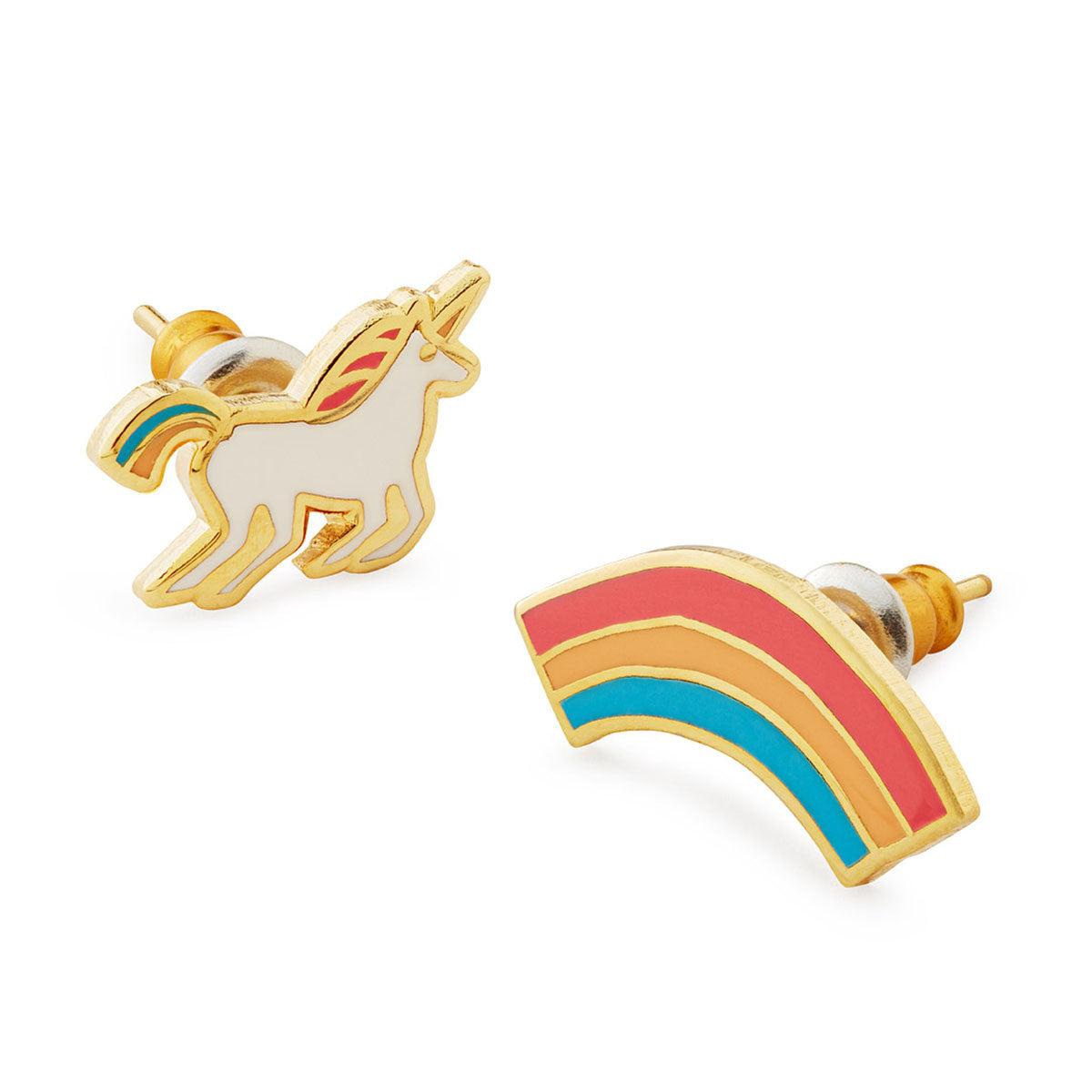 Unicorn 038 Rainbow Mismatched Earrings