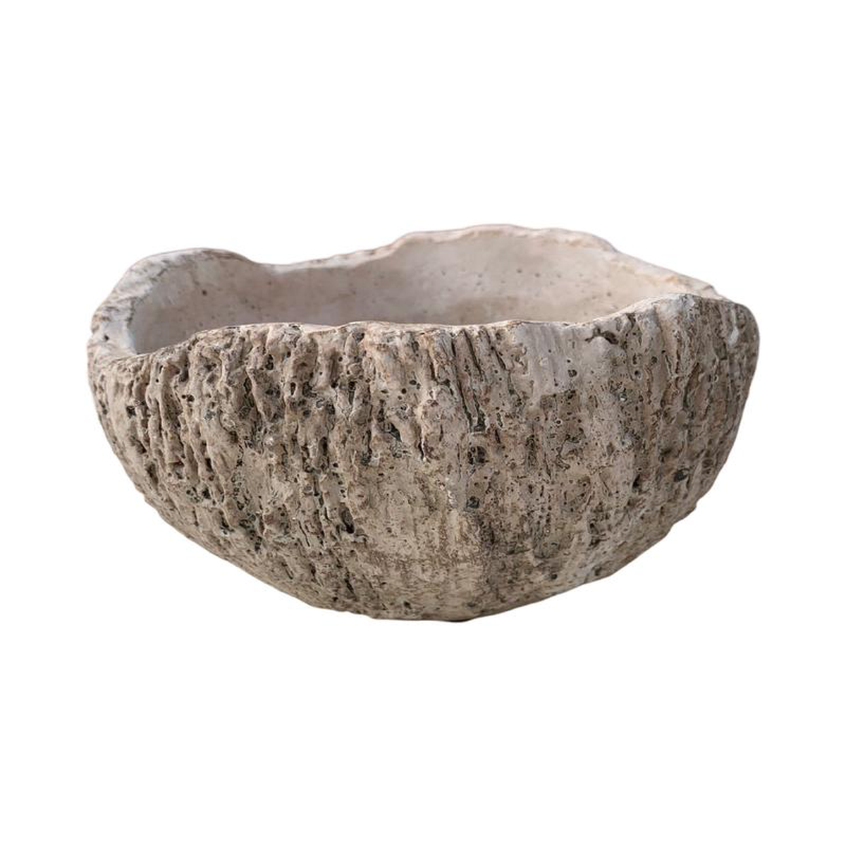 Pot Log Live Edge Oval 65 Inch