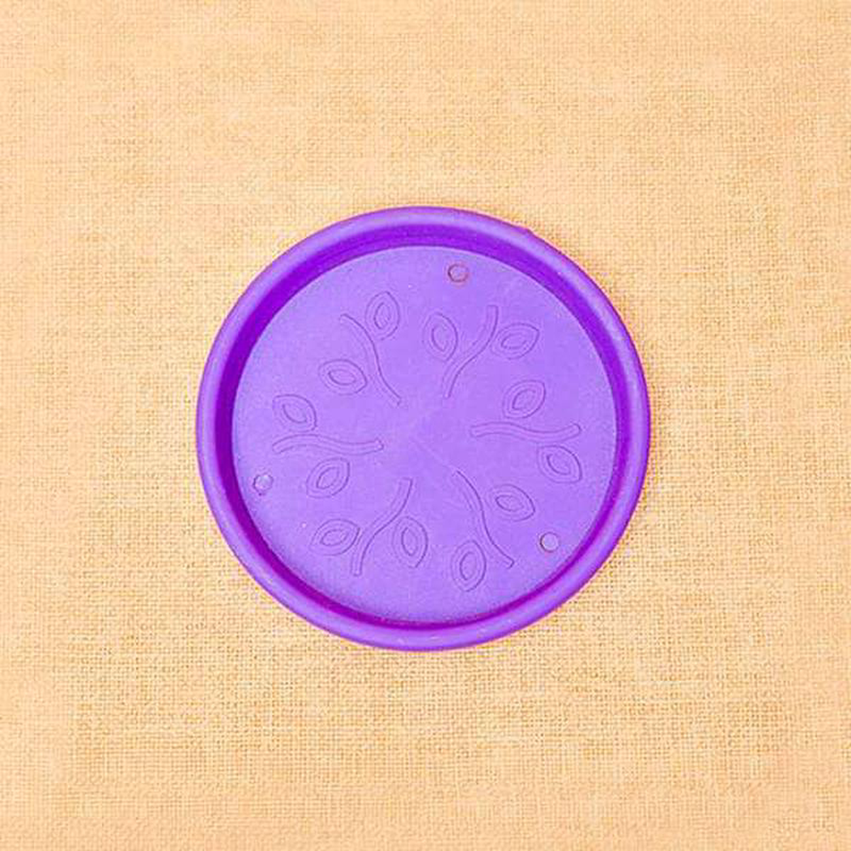 37 inch (9 cm) Round Plastic Plate for 4 inch (10 cm) Grower Pots (Violet) (set of 6)
