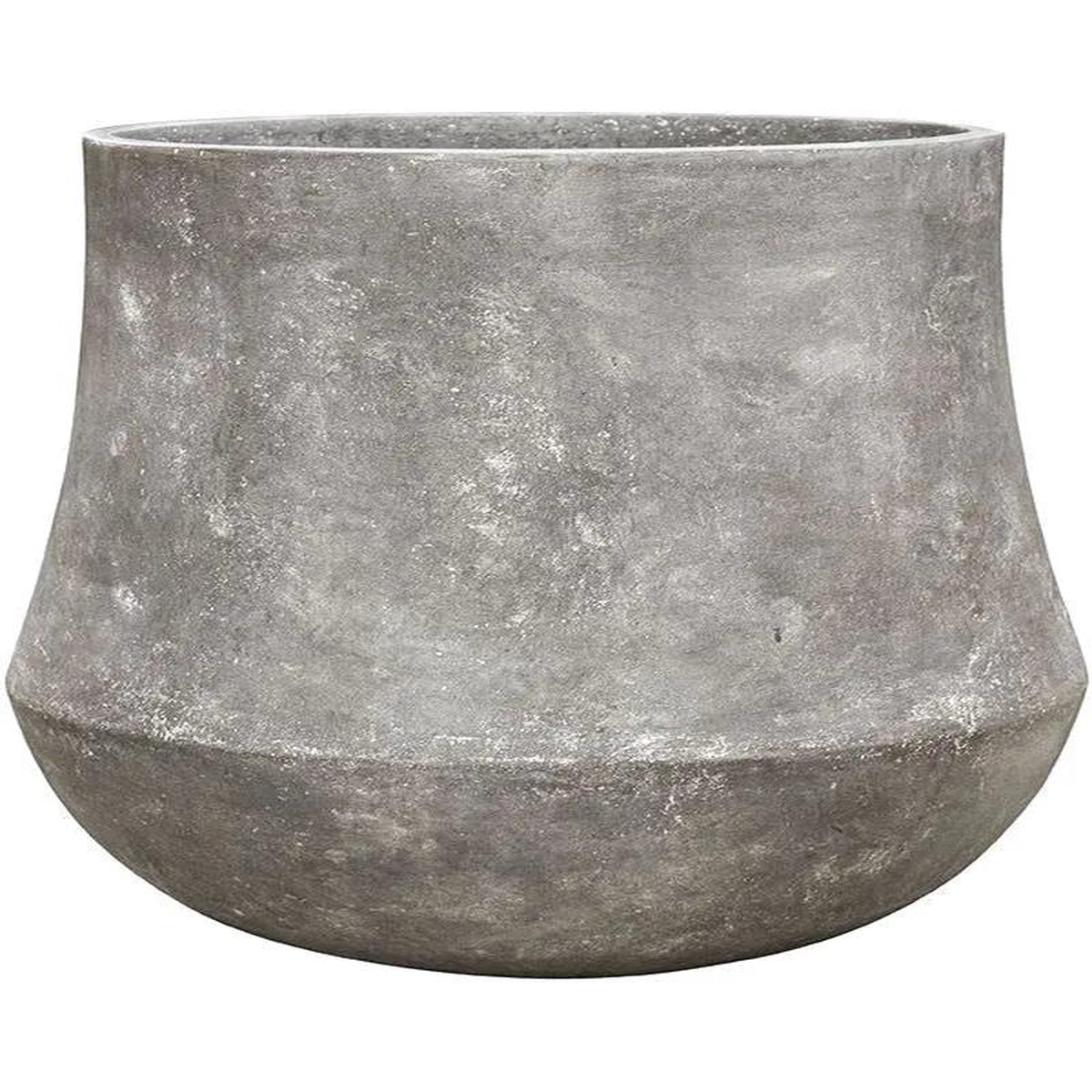 Baq Polystone Coated Plain Plant Pot 60cm Height 47cm Dia Darcy Raw Grey