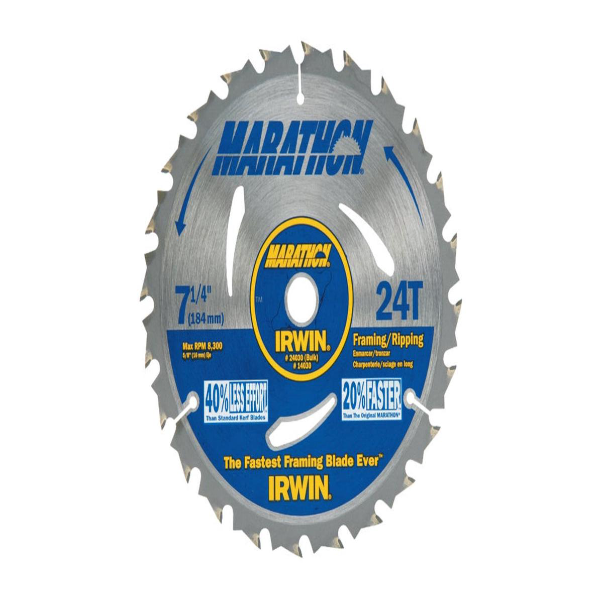 Irwin Marathon 7-148221 Framing 038 Ripping Circular Saw Blade 8211 24 Tooth