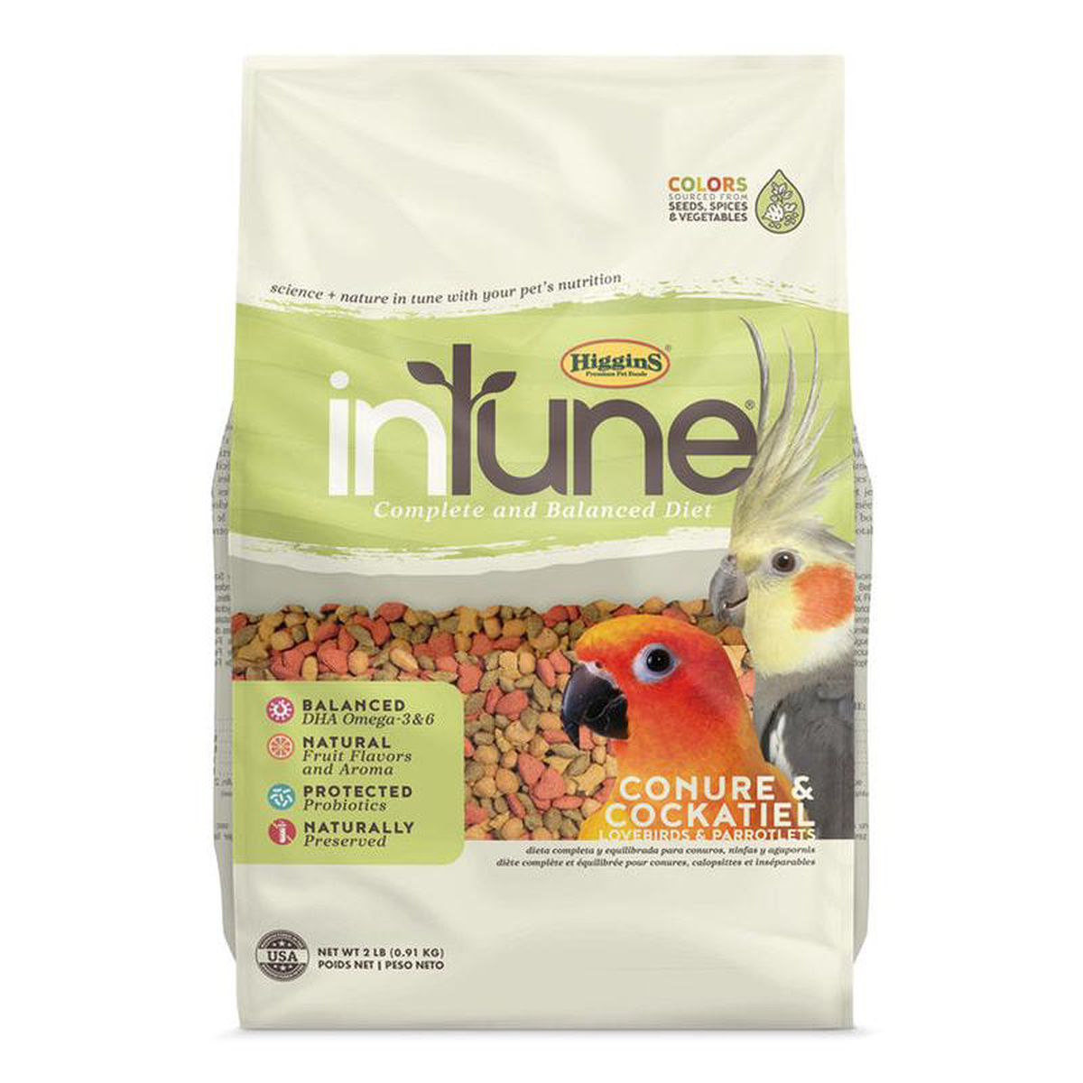 Higgins Intune Complete Conure 038 Cockatiel Food 2 lb