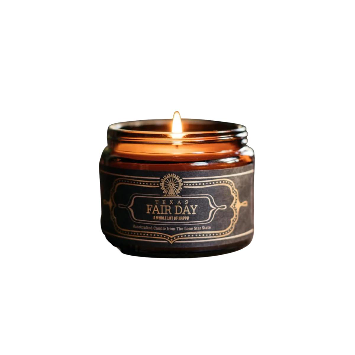 Jackson Vaughn Scented Texas Candle Aromatherapy Long Lasting Candles Luxury Home Fragrance Decor Gifts Hand Poured Soy Wax Blend Notes of Carmel Hay Vanilla 60 Hour Burn 16oz (Texas Fair Day)