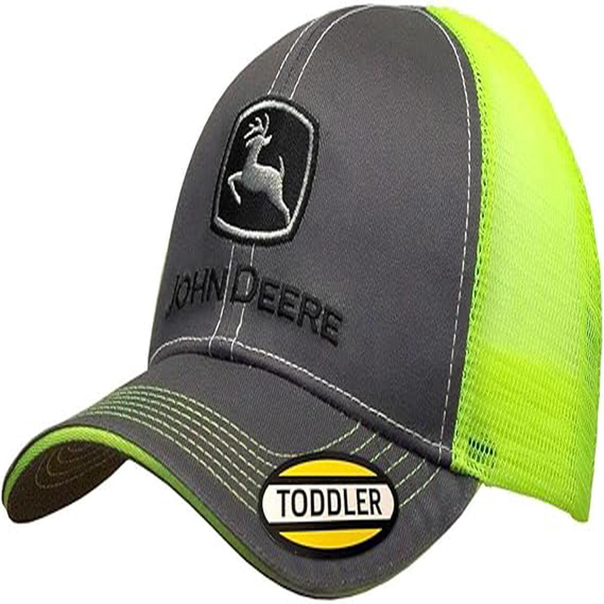 John Deere Toddler Mesh Back Cap (GreyNeon Green)