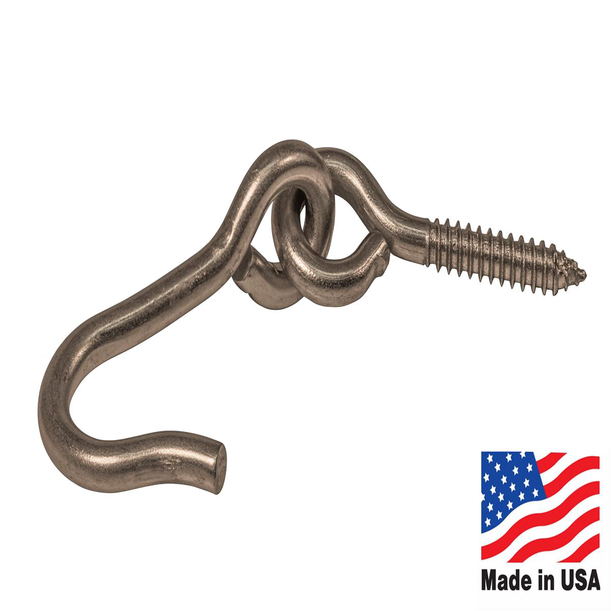 Stainless Steel Hook 038 Screw Eye 8211 Box (10) of Stainless Hook 038 Screw Eyes