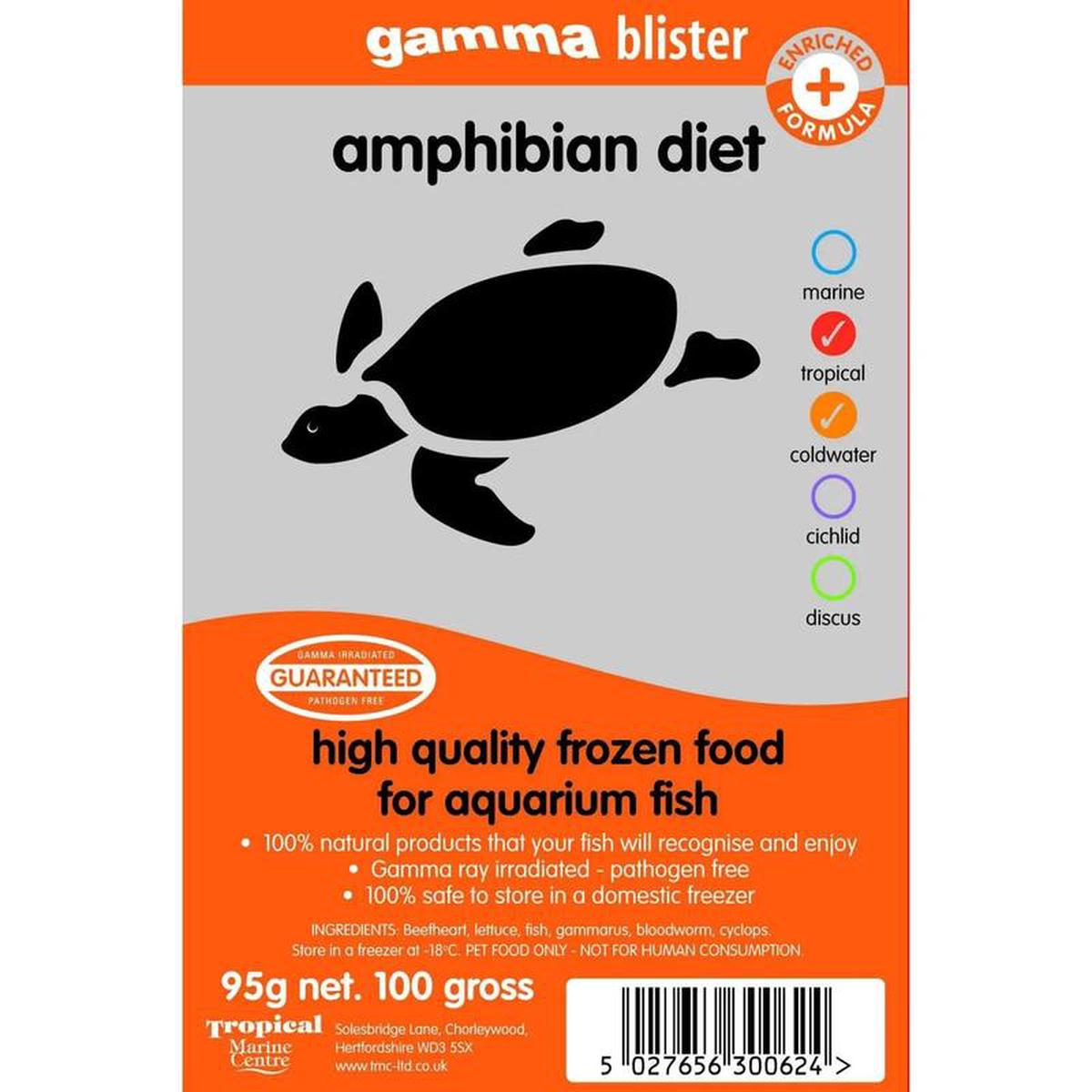 Gamma Frozen Blister Amphibian Diet 95g
