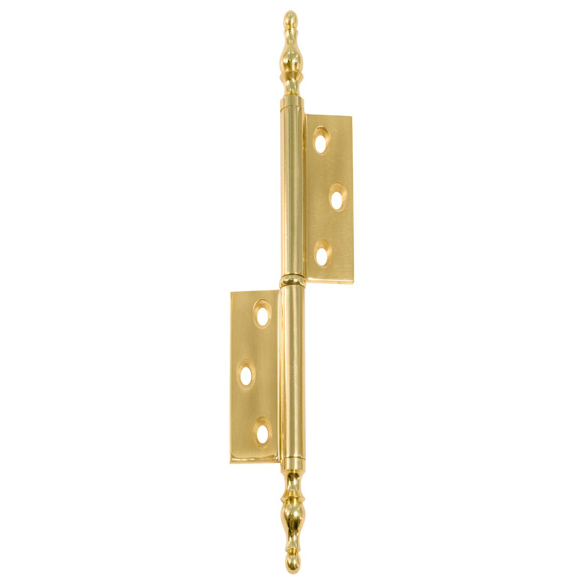 Solid Brass 8221Flag8221 Hinges with Steeple Tips 8211 Right 8211 Lacquered Brass