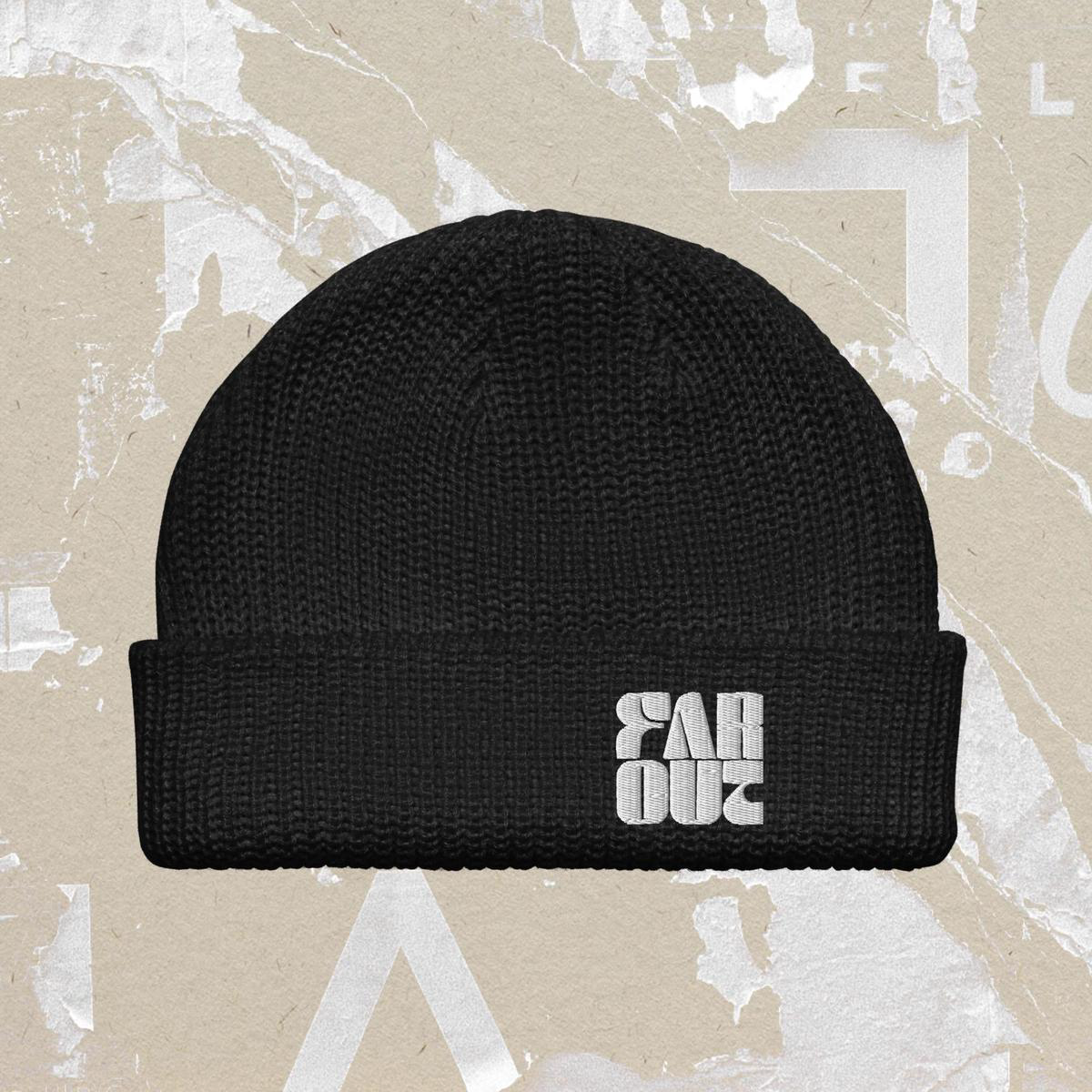 Far Out Wave Square Fisherman Beanie 8211 Black