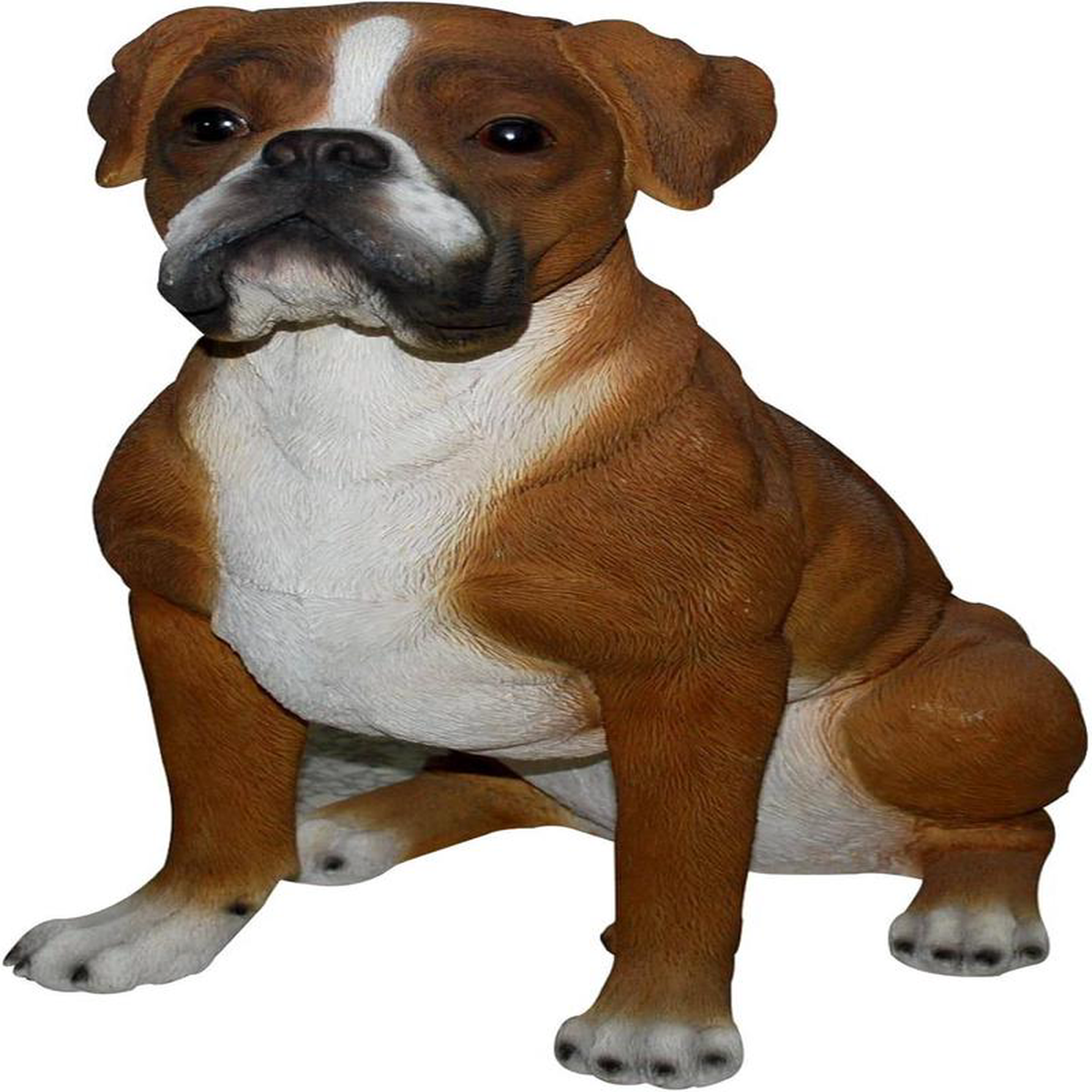 Real Life Boxer Dog Resin Ornament Size A by Vivid Arts