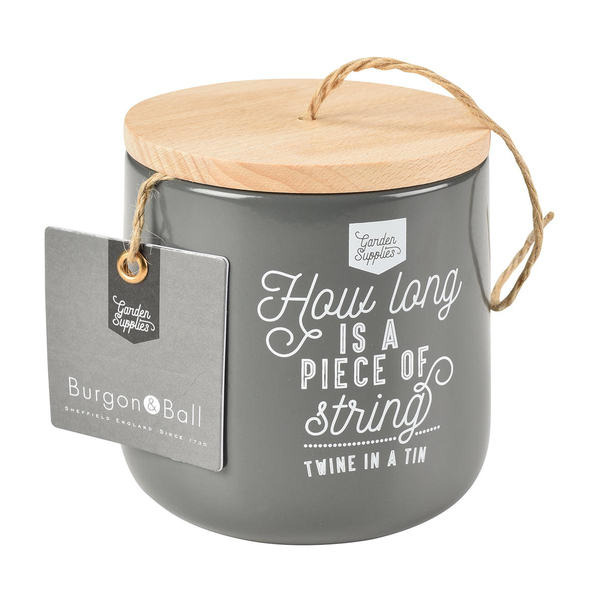 Twine Dispenser with 120m of Jute Twine 8211 Charcoal