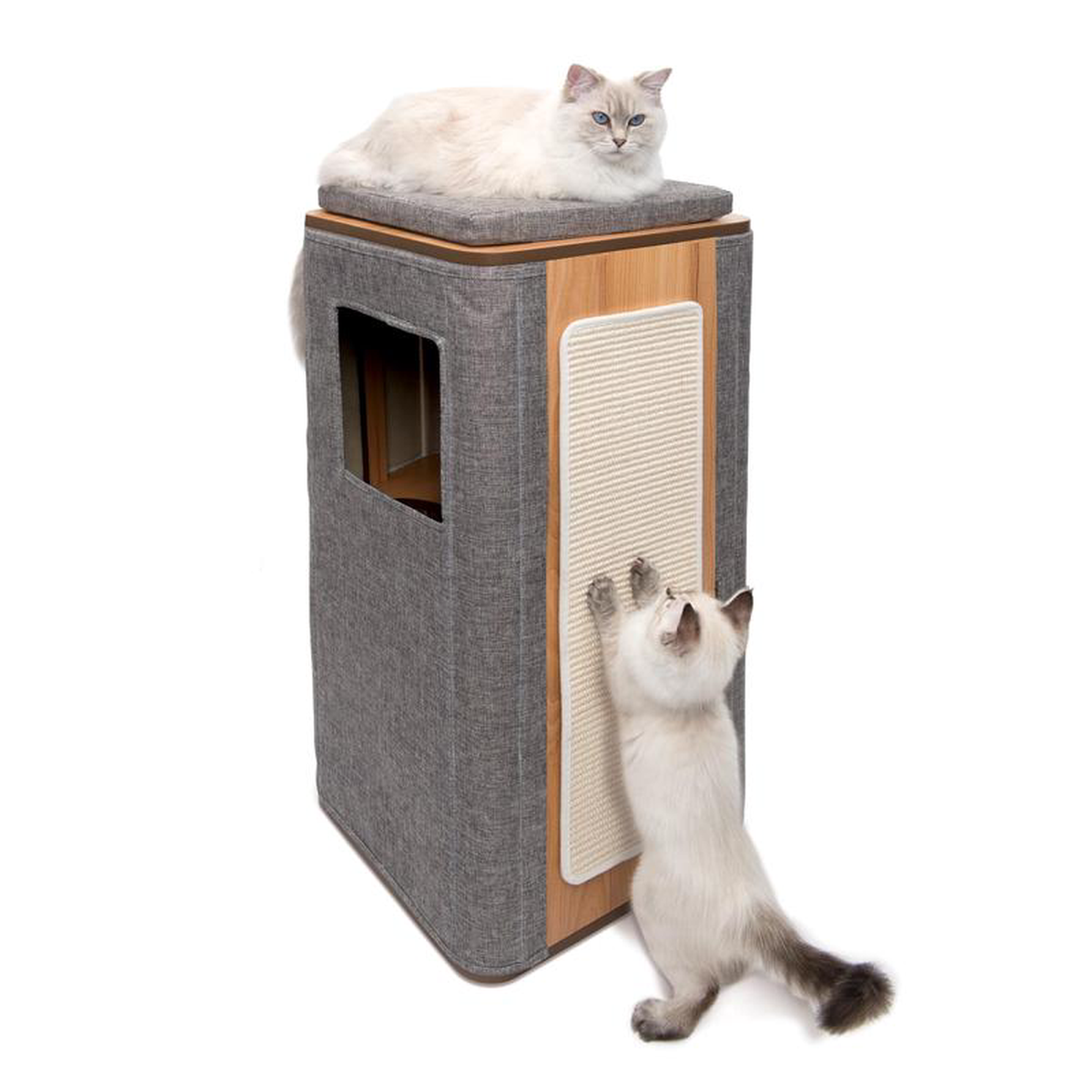 Catit Vesper Cubo Tower 8211 Stone 8211 425 x 425 x 875 cm (17 x 17 x 34 in)