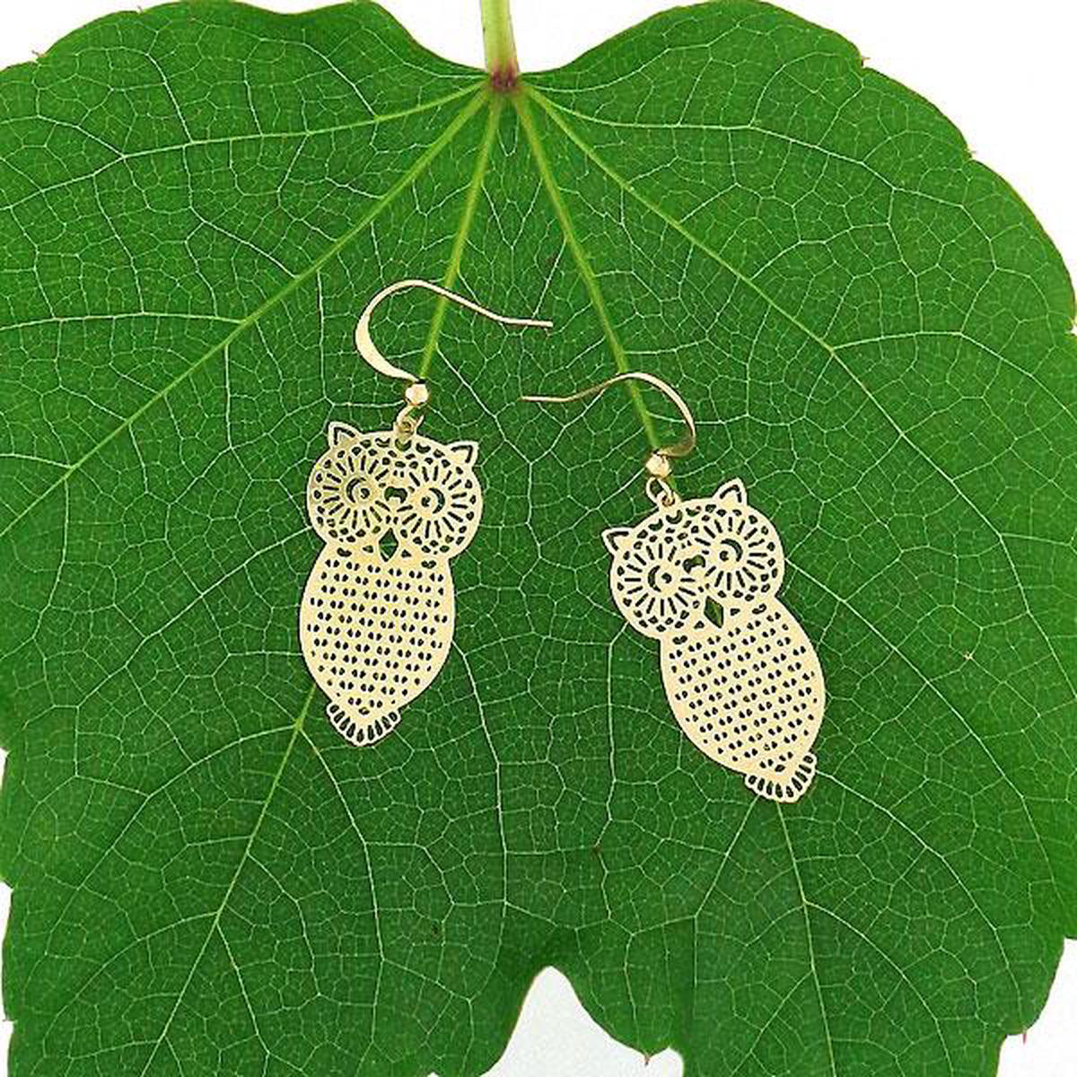 Owl Filigree Earring 8211 Gold or Silver