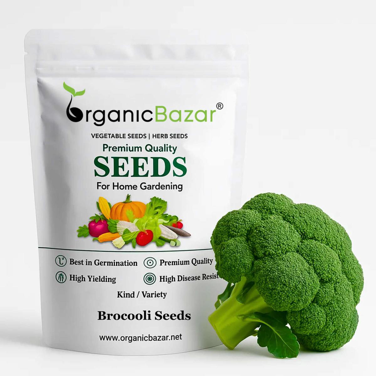 Broccoli Seeds 8211 150 Seeds (Hari Gobhi ) High Germination Easy to GrowIdeal for TerraceKitchen Gardening