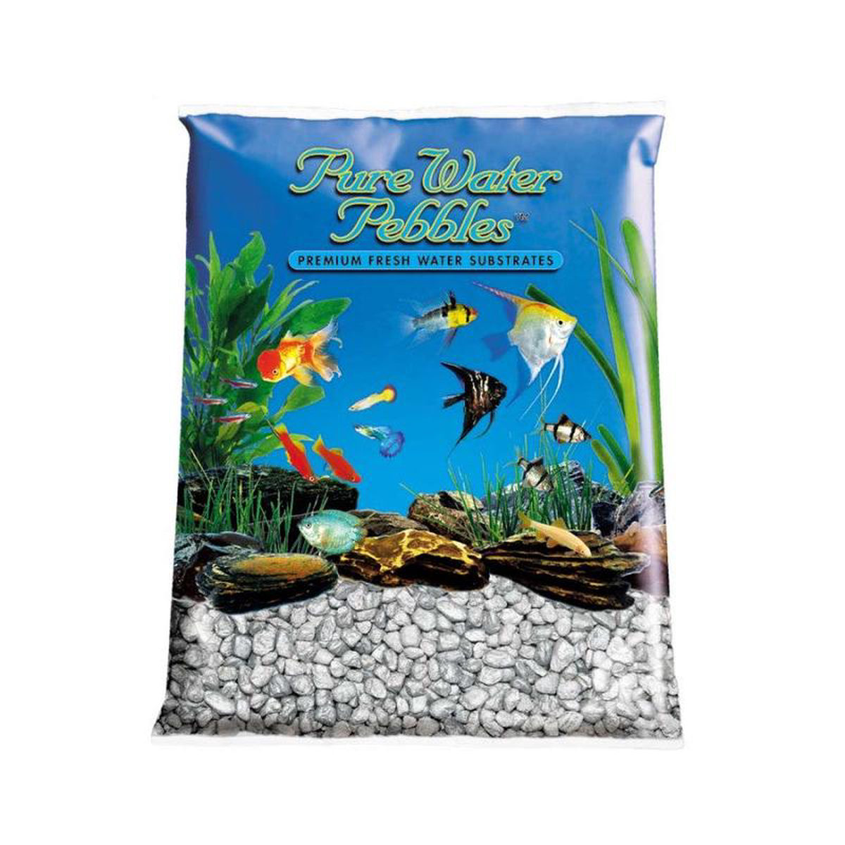 Pure Water Pebbles Frosted Aquarium Gravel Silver
