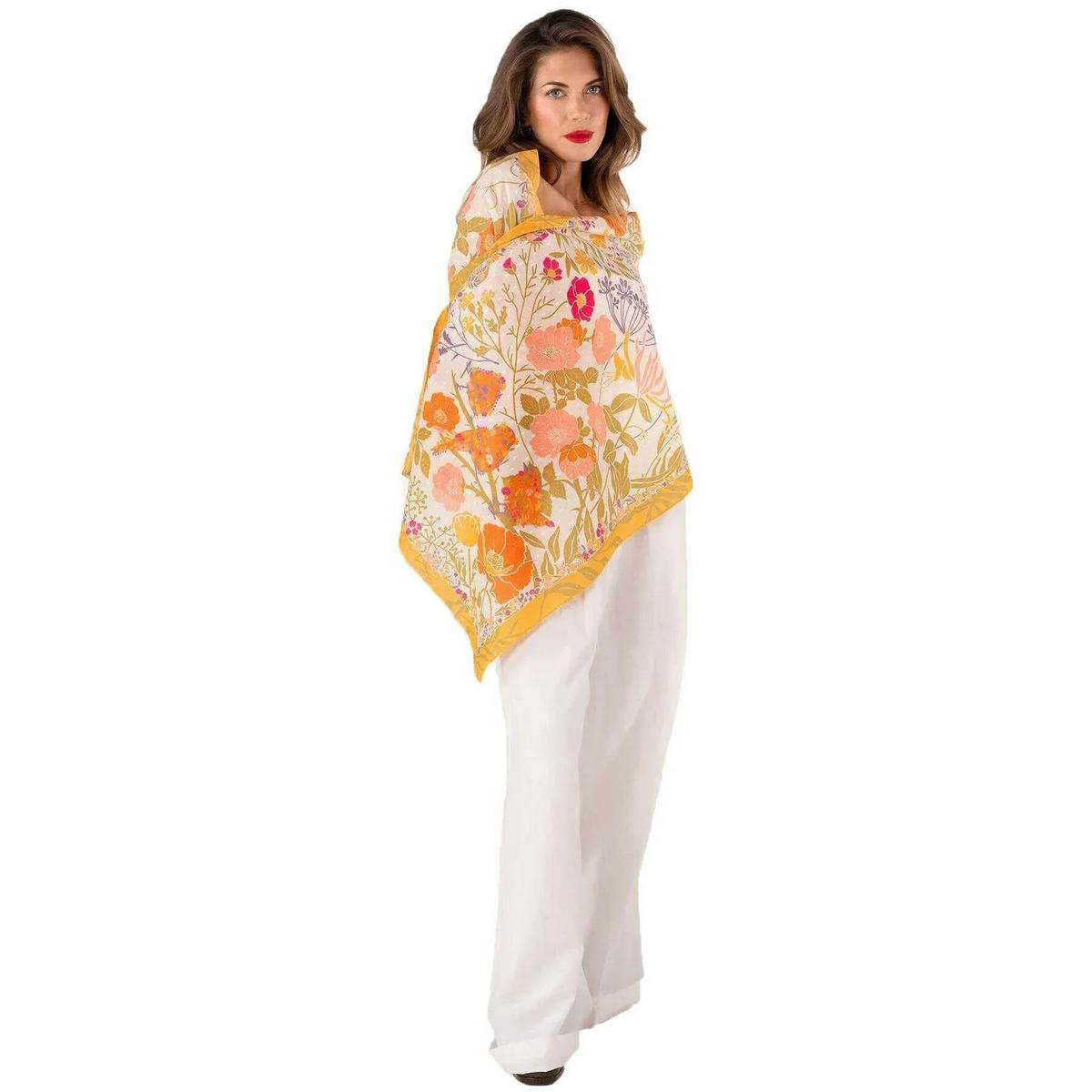 Birds in Bloom Cotton Scarf (Powder) 8211 Default Title