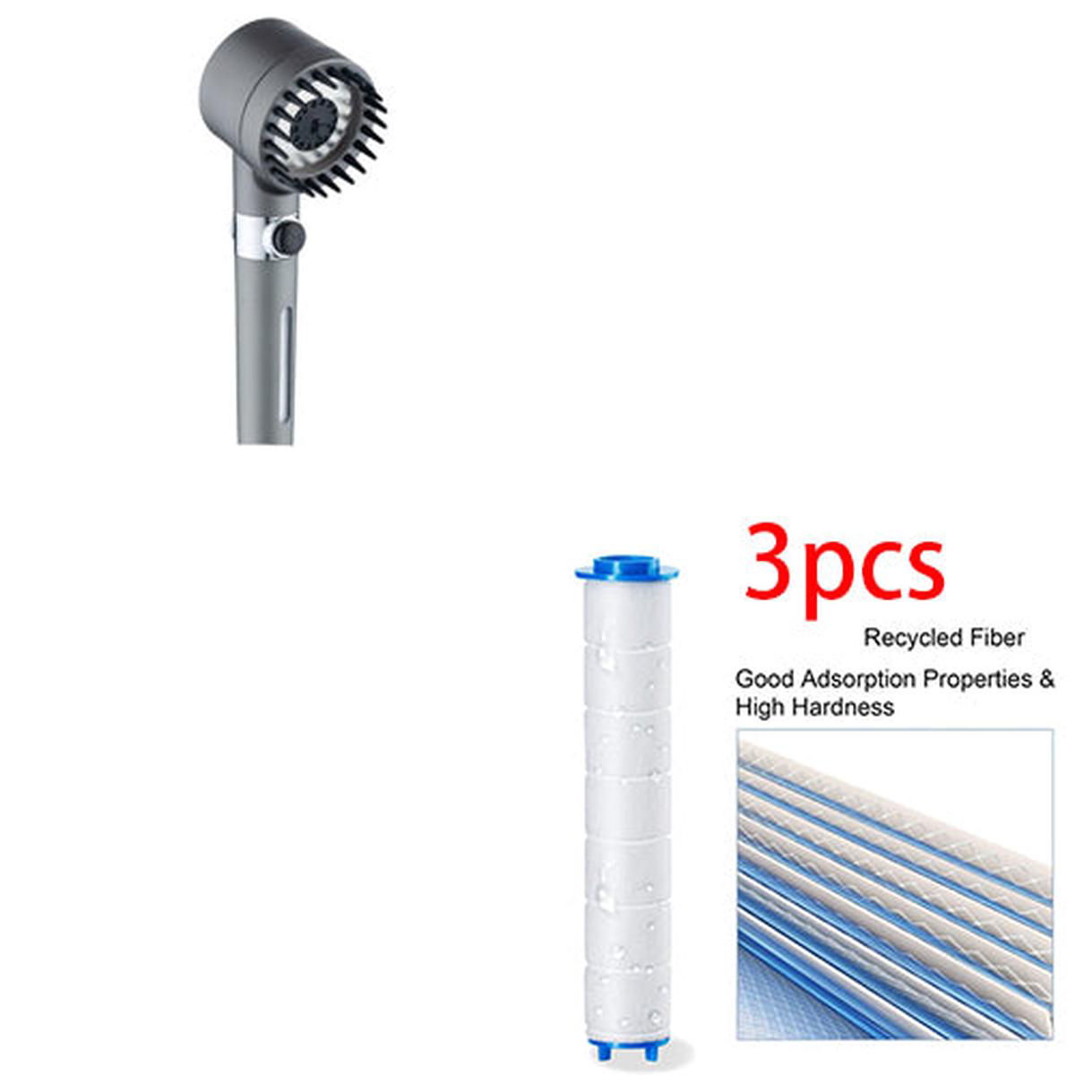 3 Modes Shower Head High Pressure Showerhead Portable Filter Rainfall 8211 Set2
