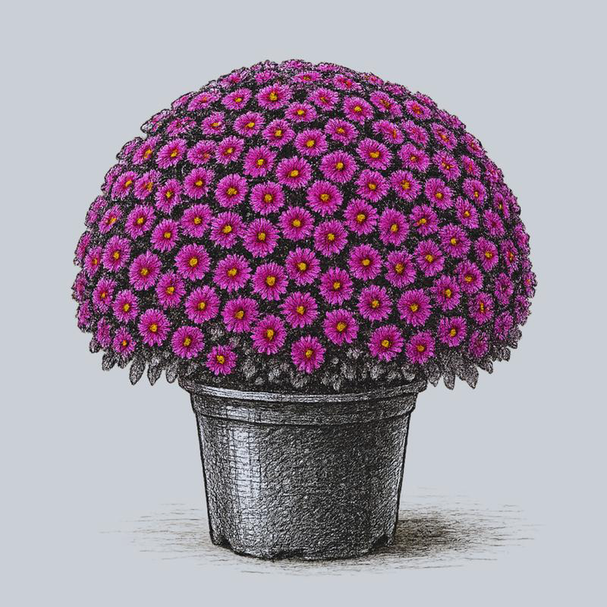 Chrysanthemum 10 inch Pot