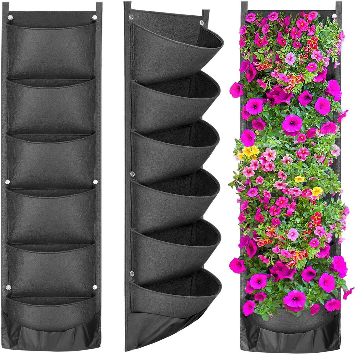 Vertical Hanging Garden Flower Pots 8211 1pc 4-Pocket 67x30CM