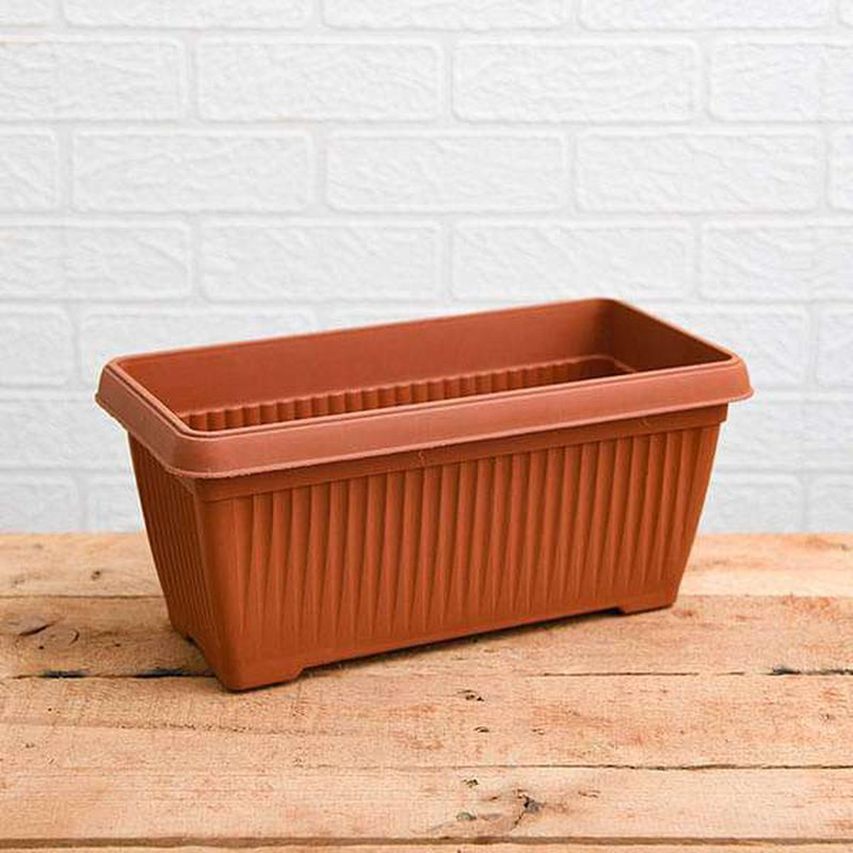 118 inch (30 cm) Bello Window Planter No 30 Rectangle Plastic Pot (Terracotta Color) (set of 6)