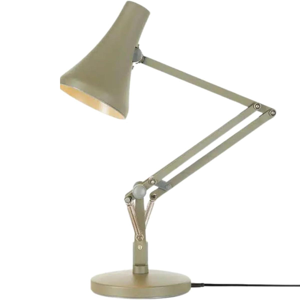 90 Mini Mini Desk Lamp with Dimming Bulb USB Power Cable Aluminum Shade 038 Arms Anodised Satin Finish Chrome Plated Fittings Perfect for Small Spaces Office Home Decor Gifts (Kelp Green)