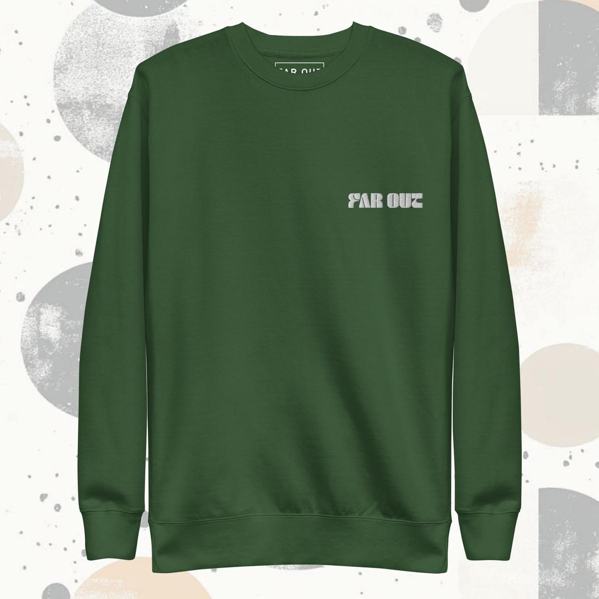Far Out Wave Sweatshirt 8211 Forest Green 2XL