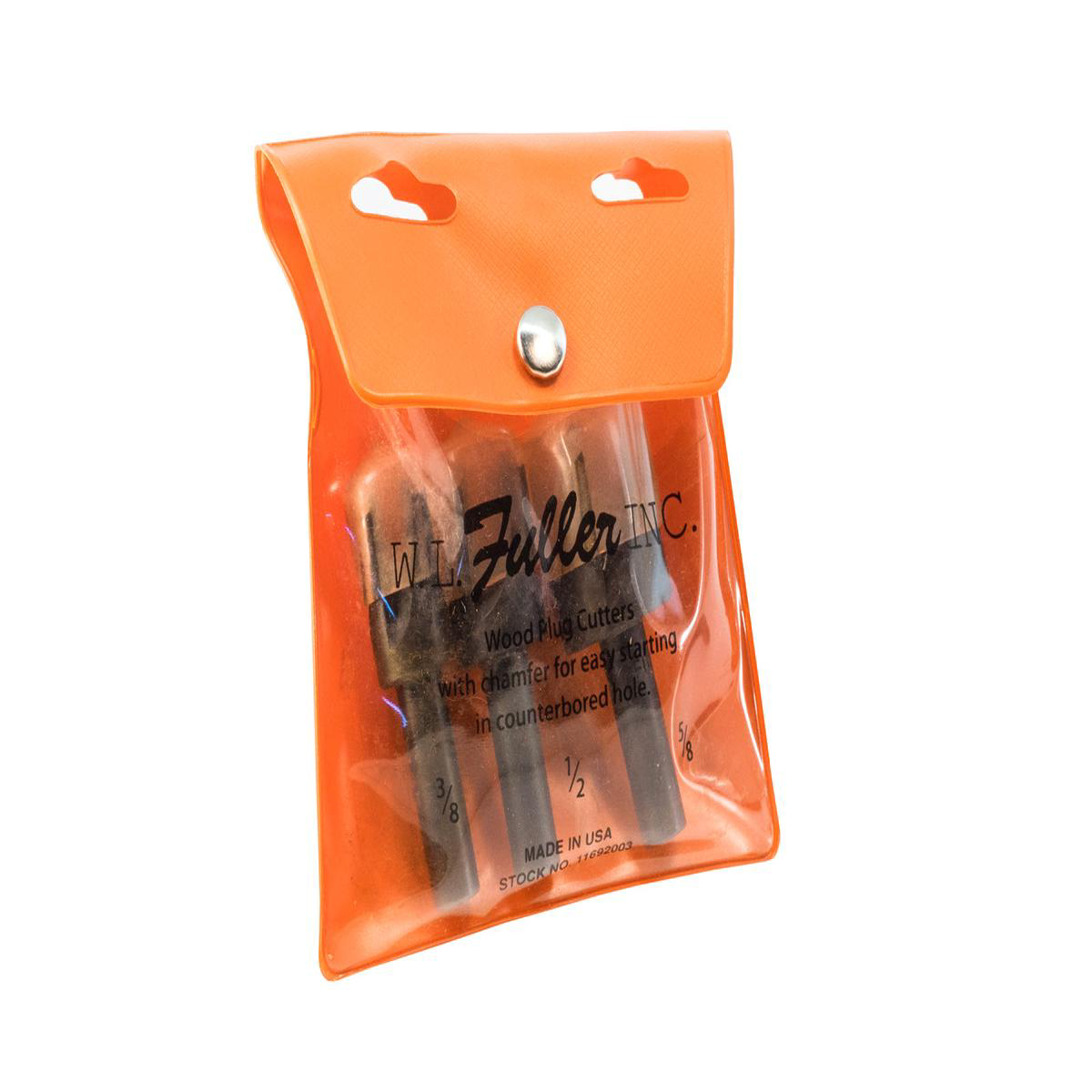 WL Fuller 3-Piece Plug Cutter Set 8211 388221 Shank 116920036