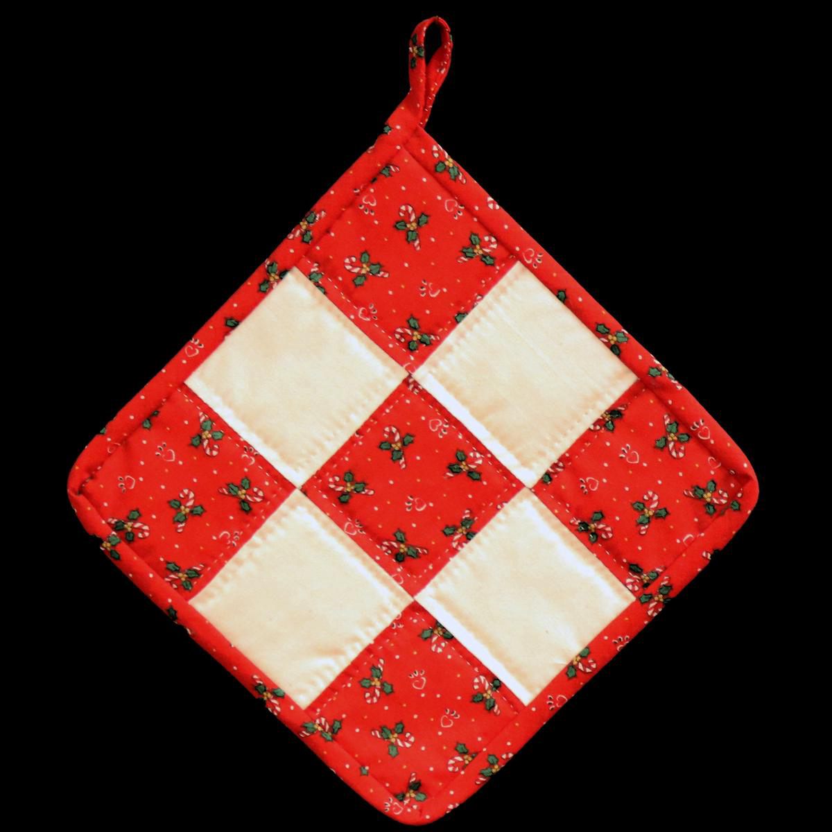 9 Patch Quilt Square Pot Holder 8211 Red 8211 Christmas