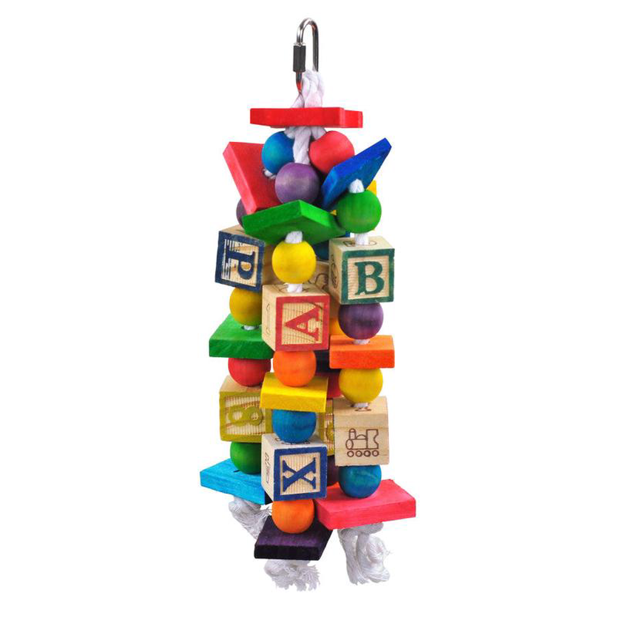 A038E Cages Happy Beaks The ABC Blocks Bird Toy