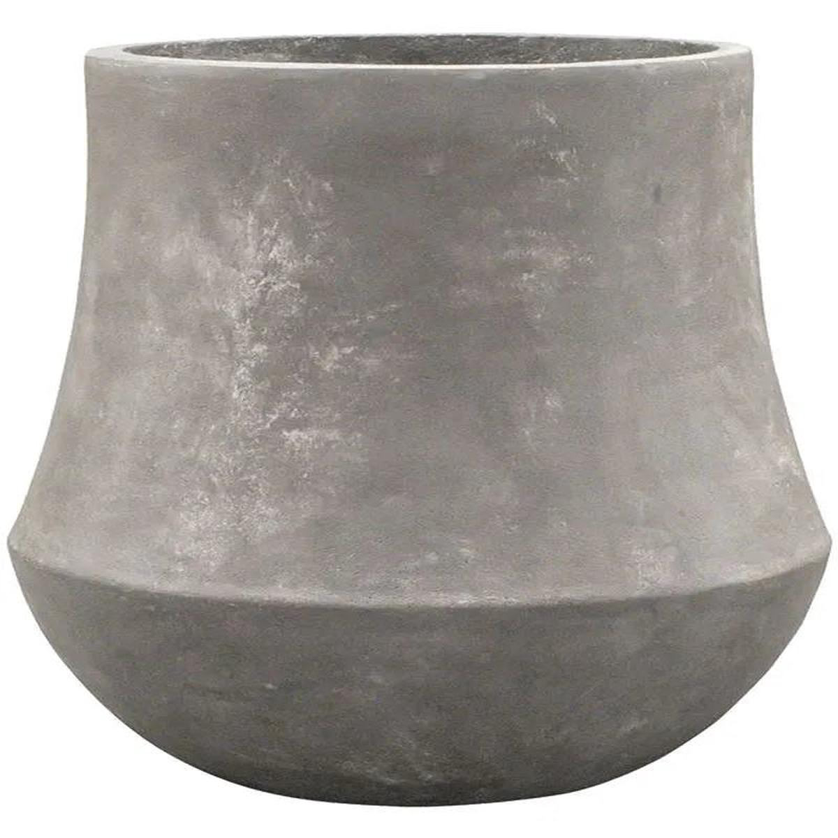 Baq Polystone Coated Plain Plant Pot 57cm Height 32cm Dia Darcy Raw Grey