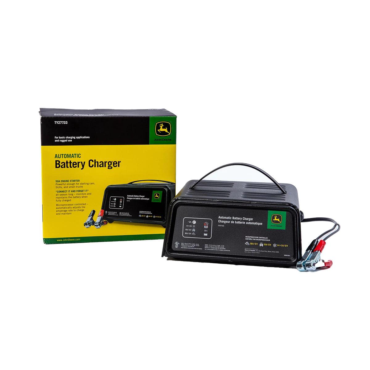 John Deere TY27733 Automatic Battery Charger with Engine Start and Timer