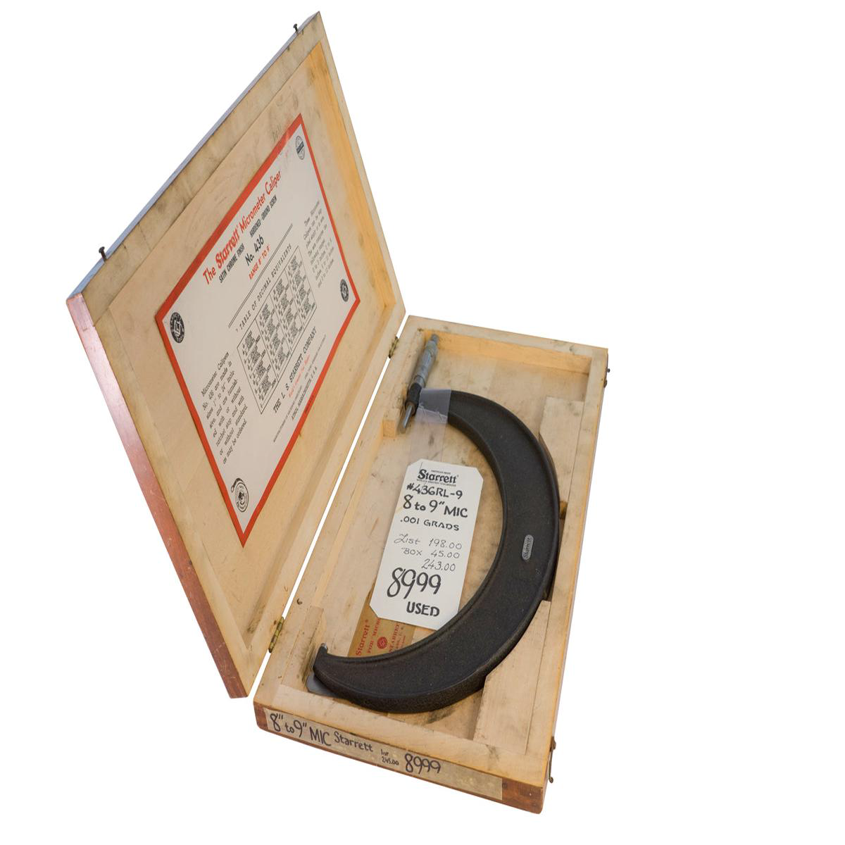 Starrett 88221 to 98221 Outside Micrometer 8211 USED