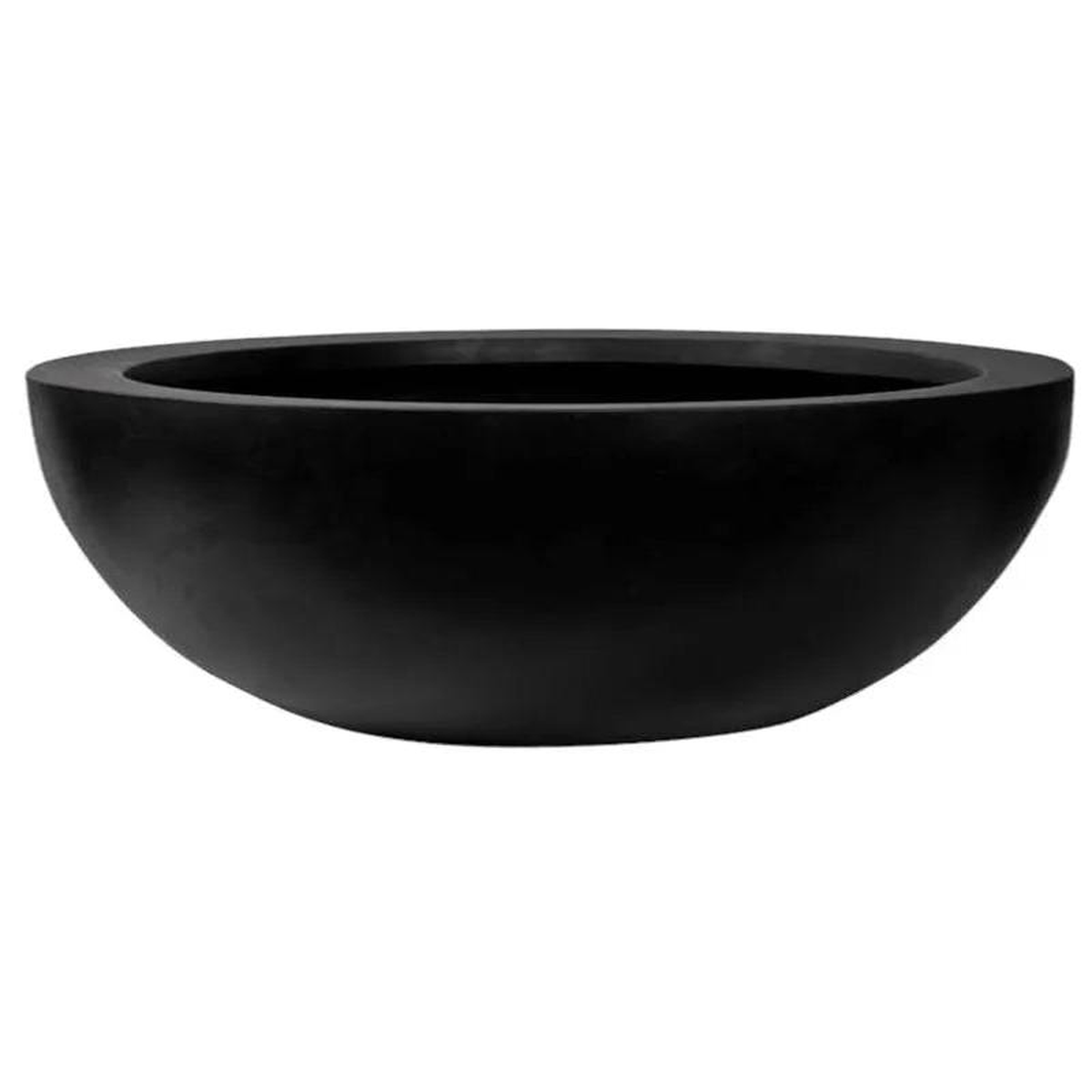 Fiberstone Plant Pot 23cm Height 46cm Dia Vic Bowl M Black