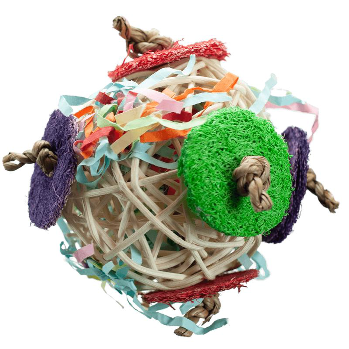 A038E Nibbles Vine Ball Chew with Crinkle Paper 038 Loofah