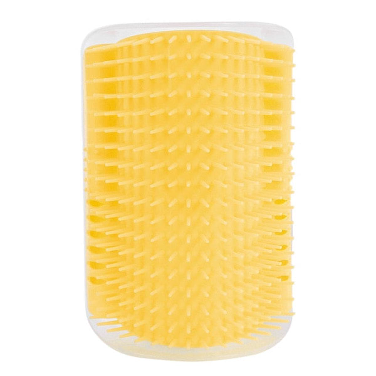 Cat Self Groomer Corner Brush 8211 Yellow