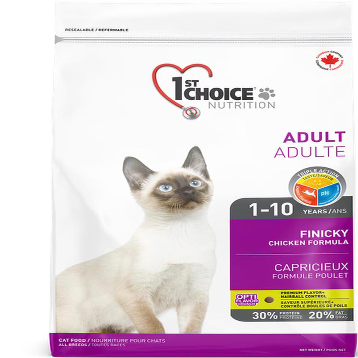 1st Choice Nutrition Finicky Chicken Dry Adult Cat Food 8211 272kg