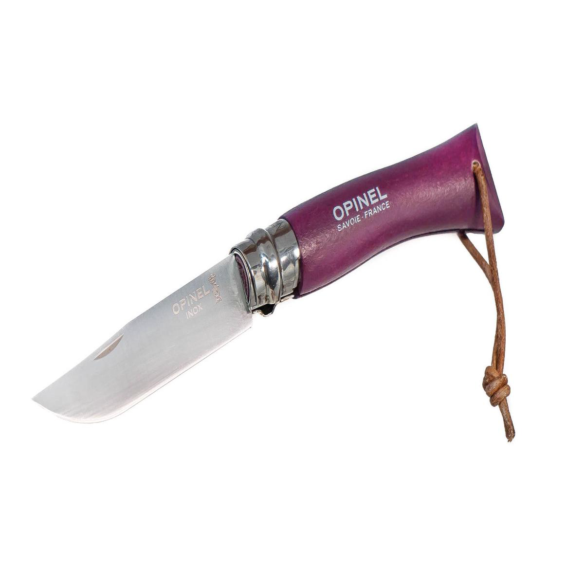 Opinel Stainless Steel Trekking Knife 8211 8221Plum8221 Handle