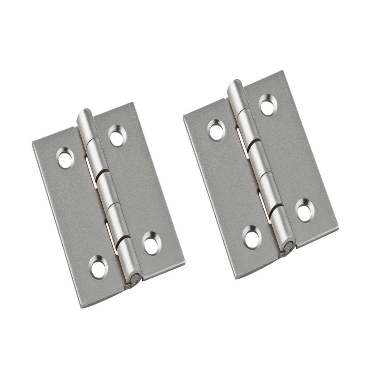 1-128221 x 1-148221 Satin Nickel Hinges 2 Pack
