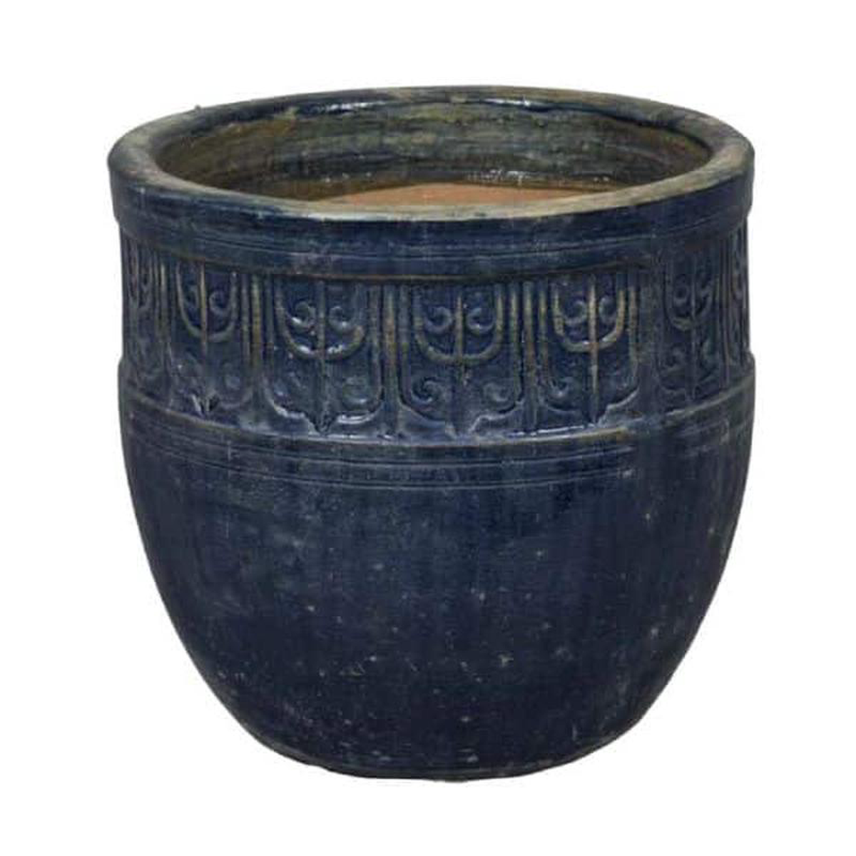 Adelaide 1-03AB Antique Blue Round Planter