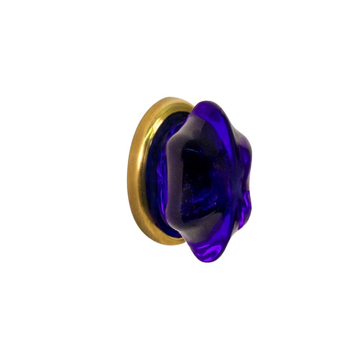 Star-Shaped Glass Knob Cobalt Blue 8211 18221 Diameter Knob