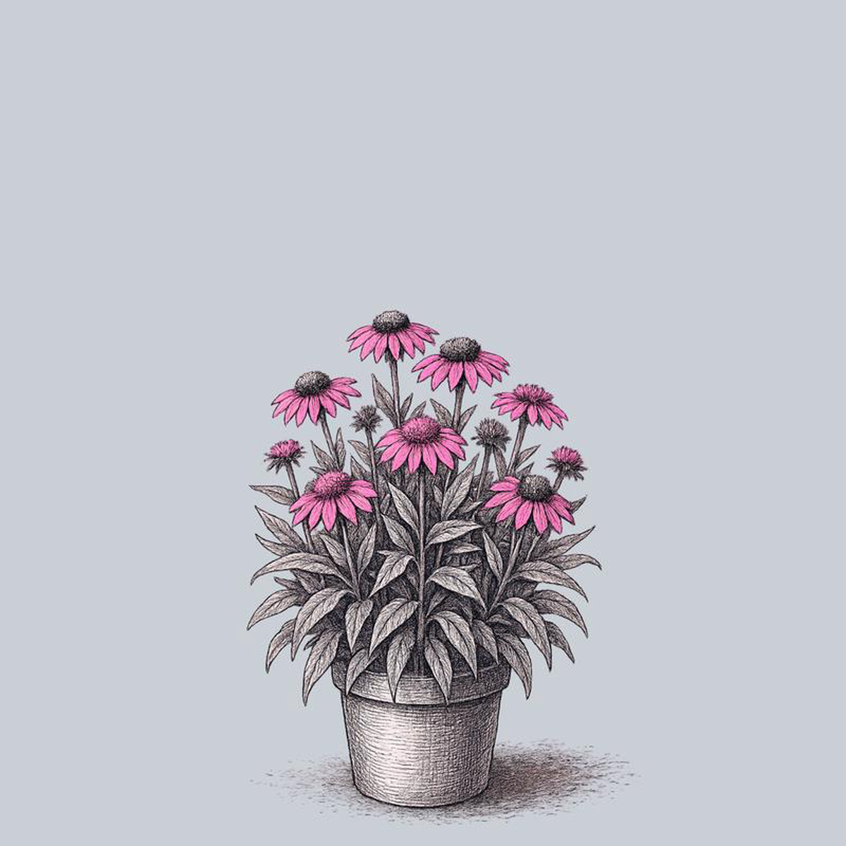 Sombrero Poco Hot Pink Coneflower 1 Gallon