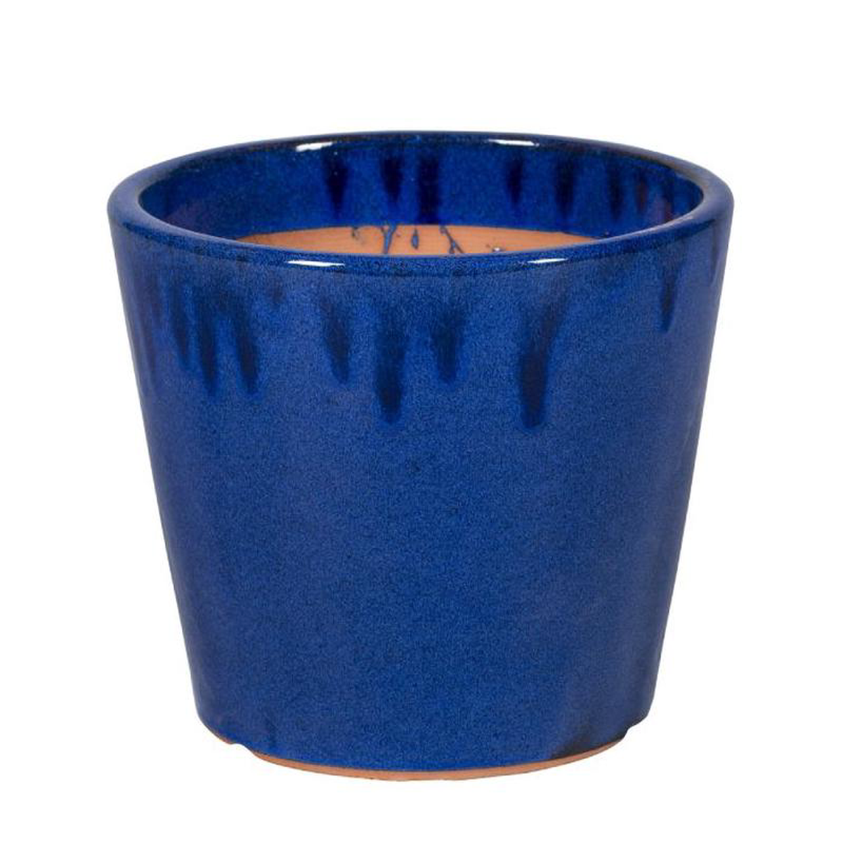 Shanghai 4-01B Blue Round Planter