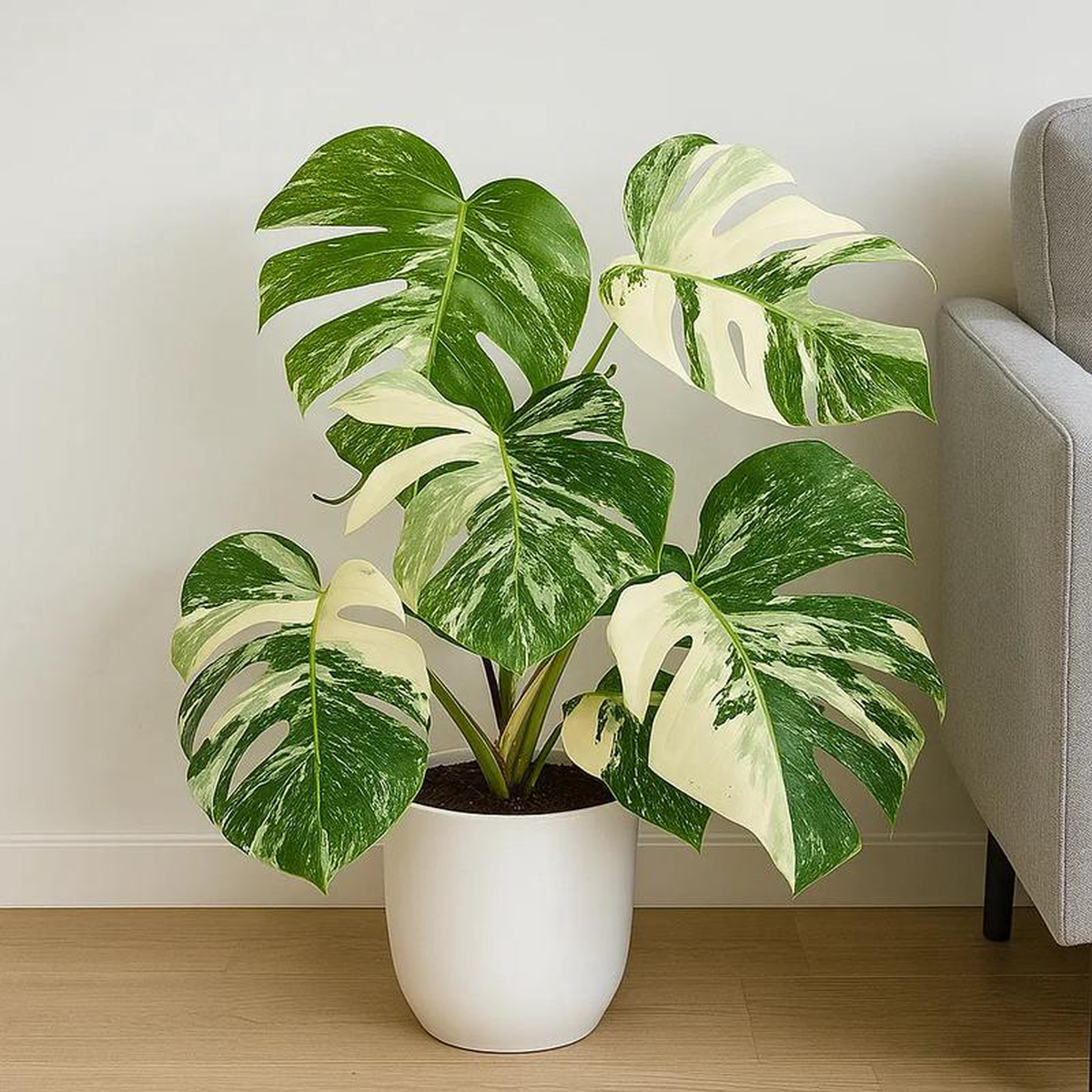 40 8211 50cm Variegated Monstera Albo 17cm Pot House Plant (Choose Your Own) NoX